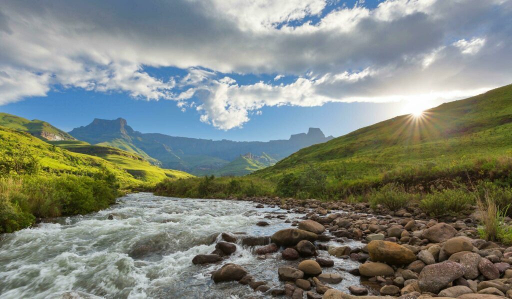 Paysages de montagne en Afrique du Sud