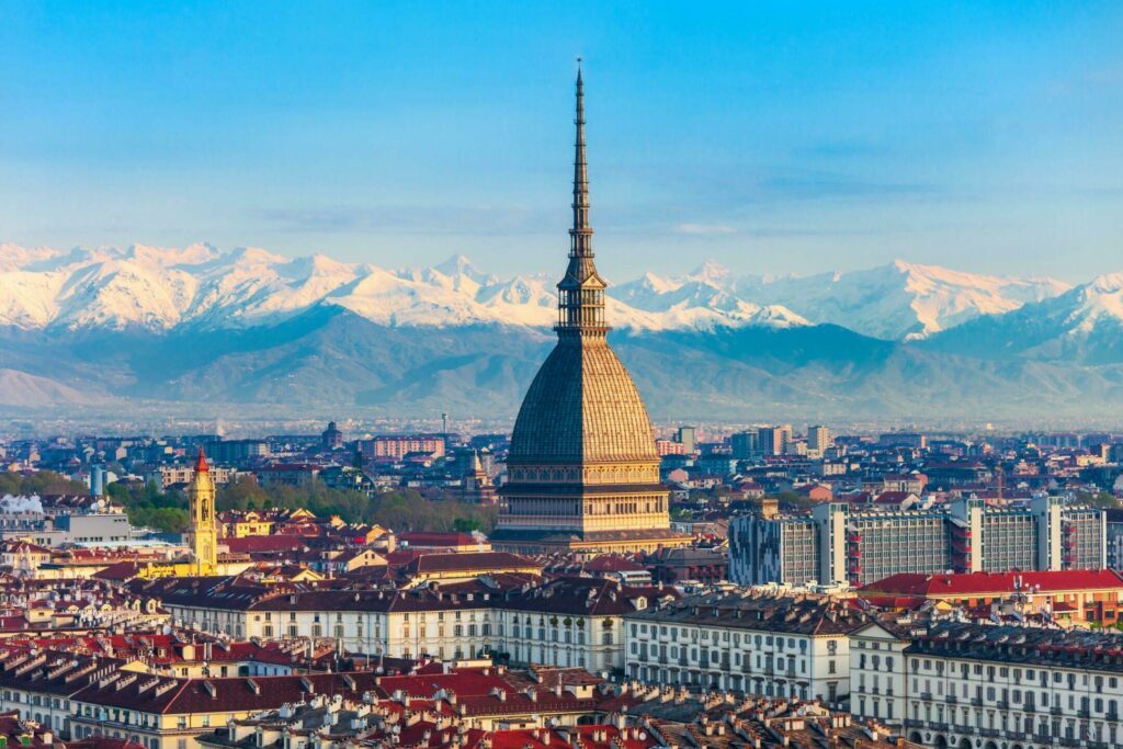 vue aérienne de Turin