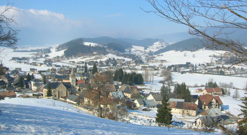 Le village d'Autrans-Meaudre en hiver