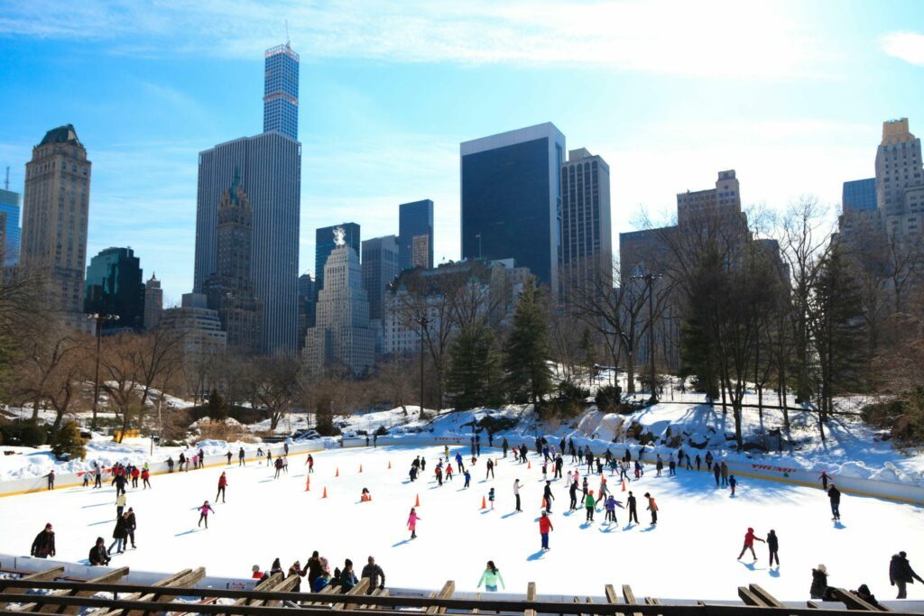 La patinoire de Central Park pendant New York à Noël