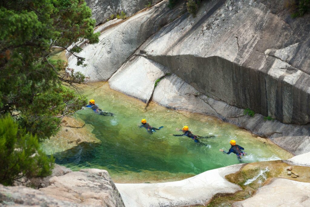 Canyoning dans les cascades de Purcaraccia