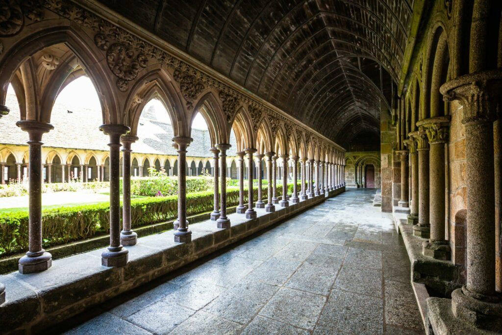The interior of the abbey will be held in Mont Saint-Michel