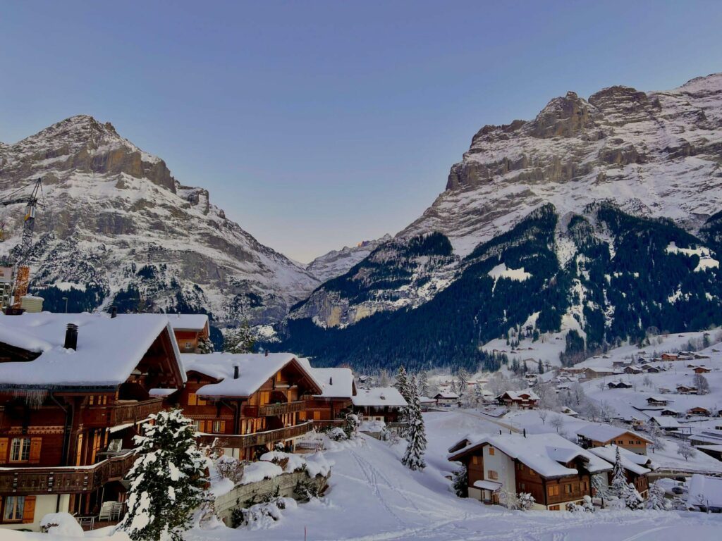 The village of Grindelwald in Switzerland