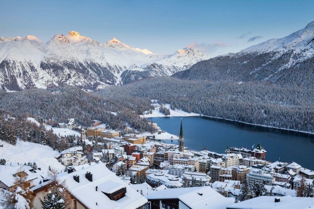 St Moritz sous la neige