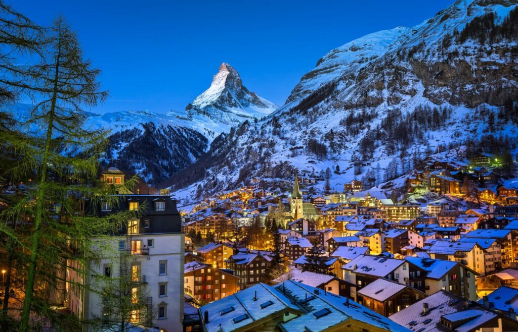 Zermatt dans les stations de ski en Suisse