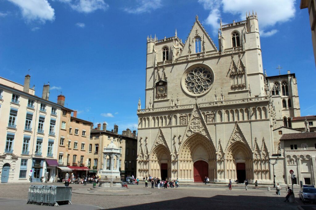 Saint-Jean-Baptiste cathedral in Lyon monuments