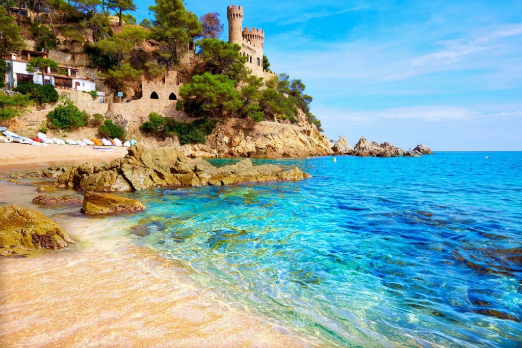 La plage de Lloret de Mar en Espagne