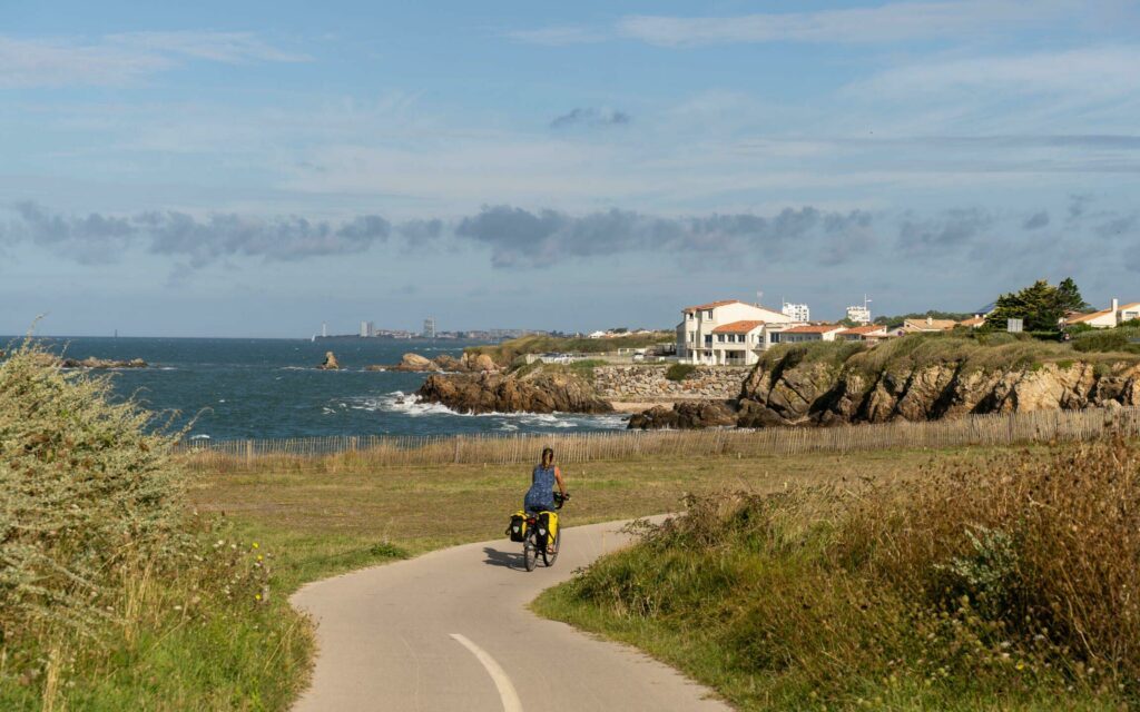 La Vélodyssée passant par le Château-d'Olonne