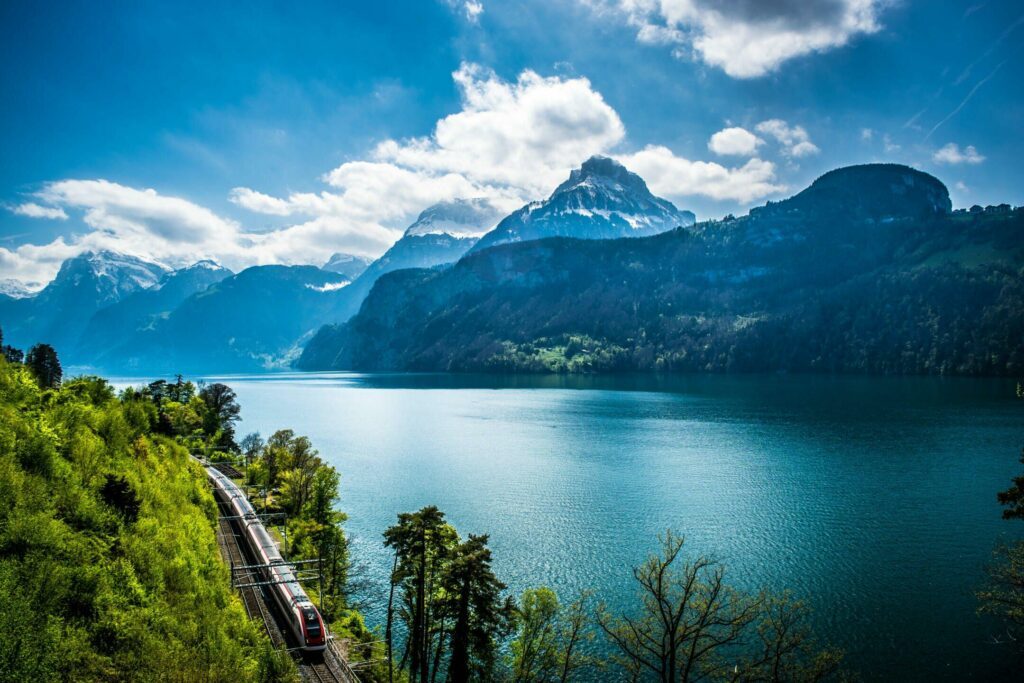Lake Lucerne in Swiss landscapes