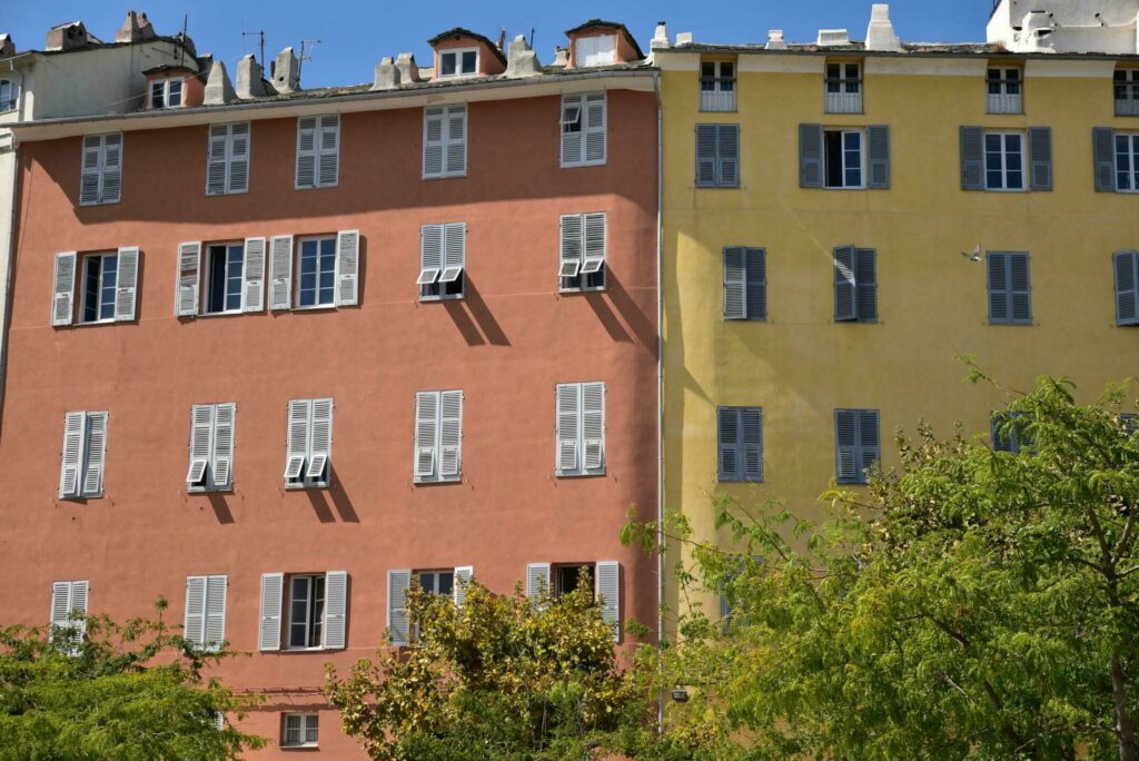 Bastia's colorful facades