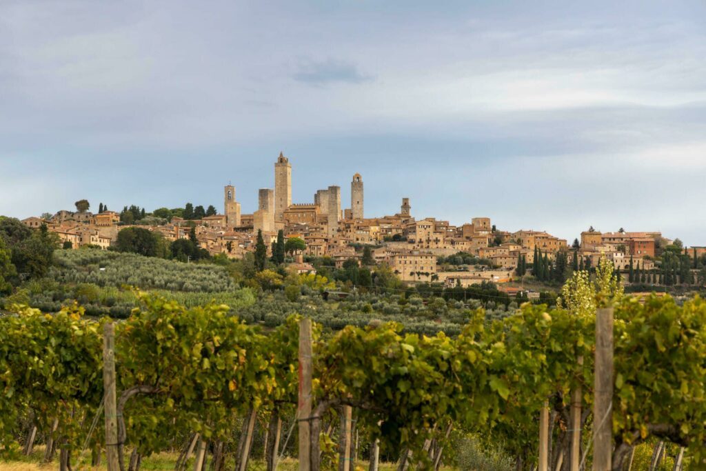 San Gimignano en Italie dans les paysages d'Europe