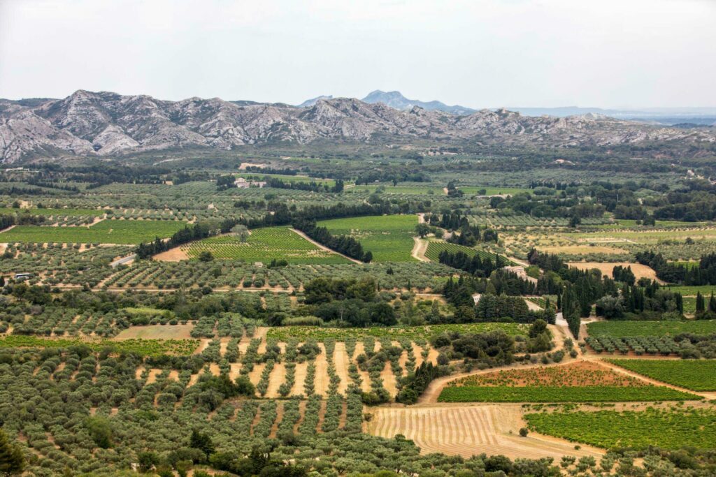 Vue panoramique sur le massif des Alpilles