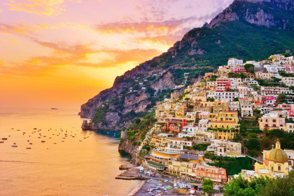 View of Positano on the Amalfi Coast