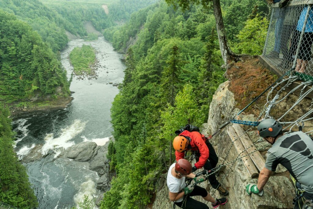 Escalade au Canyon Sainte-Anne