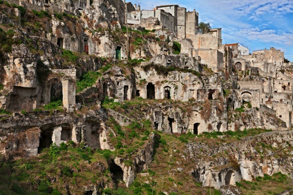 Les anciennes maisons troglodytes à Matera