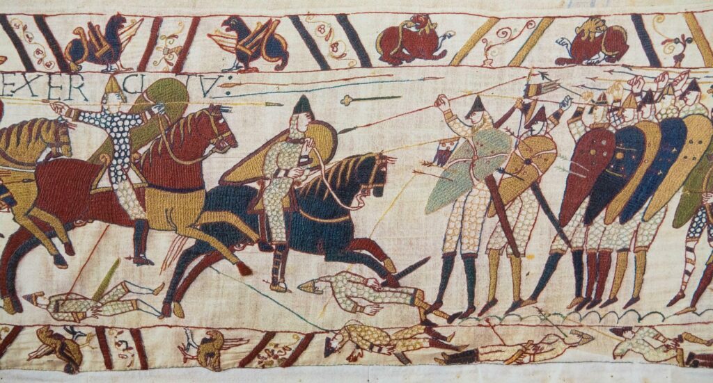 Une petite partie de la tapisserie de Bayeux