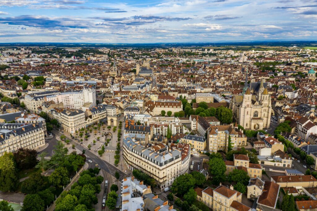 Vue aérienne de Dijon