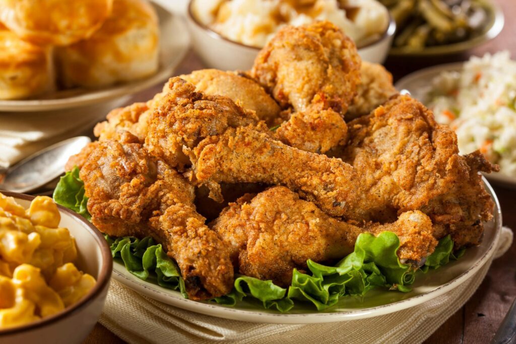 Fried chicken fait maison (spécialité du sud USA)