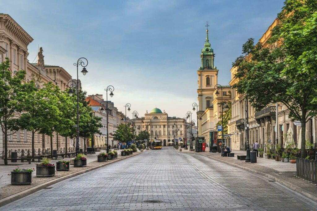 La rue Krakowskie Przedmieście