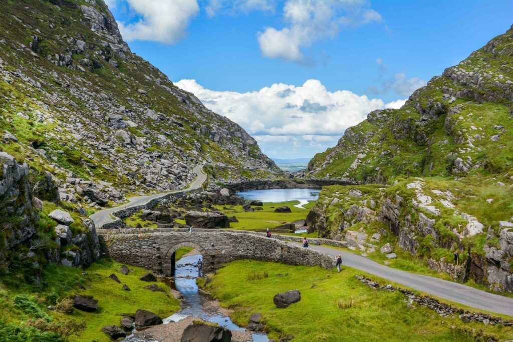 Le Gap of Dunloe dans les paysages d'Irlande
