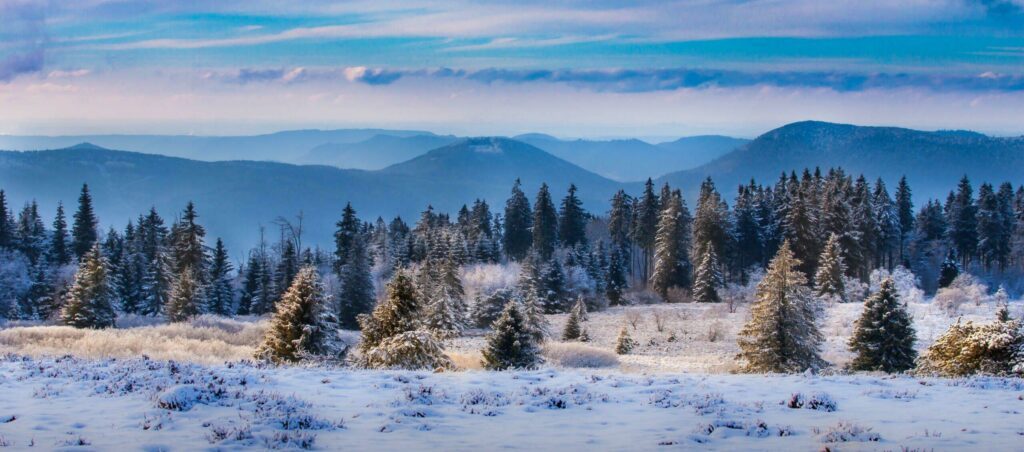 Paysages des Vosges sous la neige