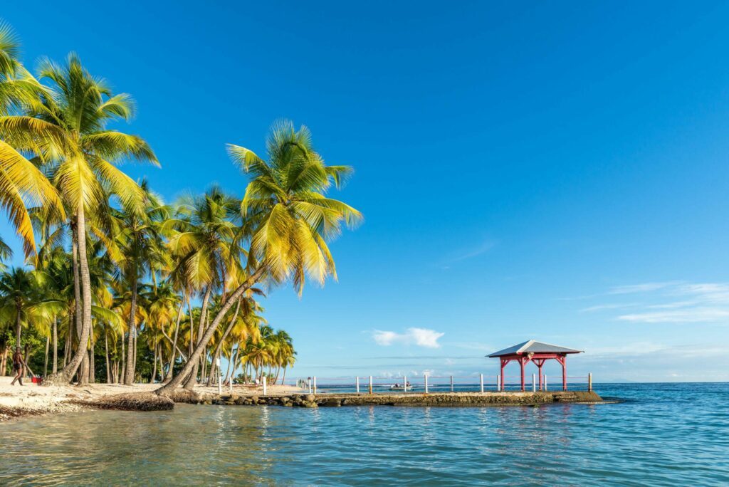 Plage de la Caravelle en Guadeloupe