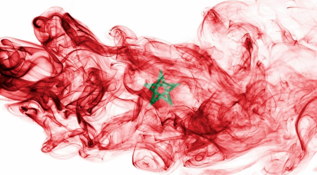 Morocco smoke flag