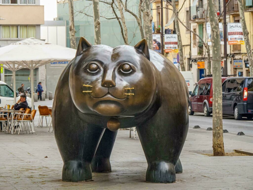 El Gato de Botero sur la Rambla del Raval