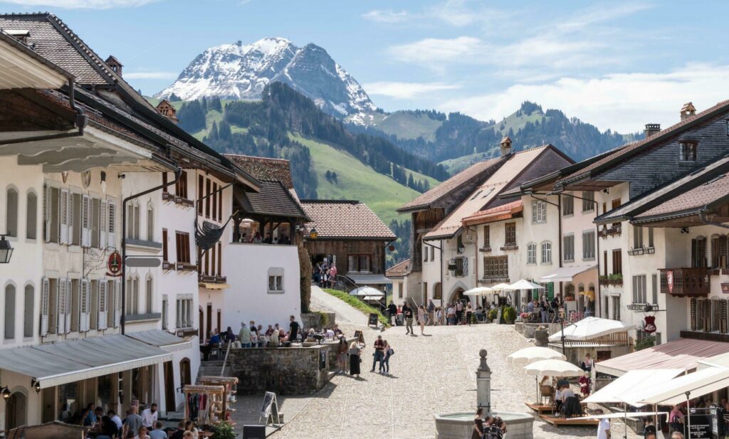 Gruyères dans les villages de Suisse