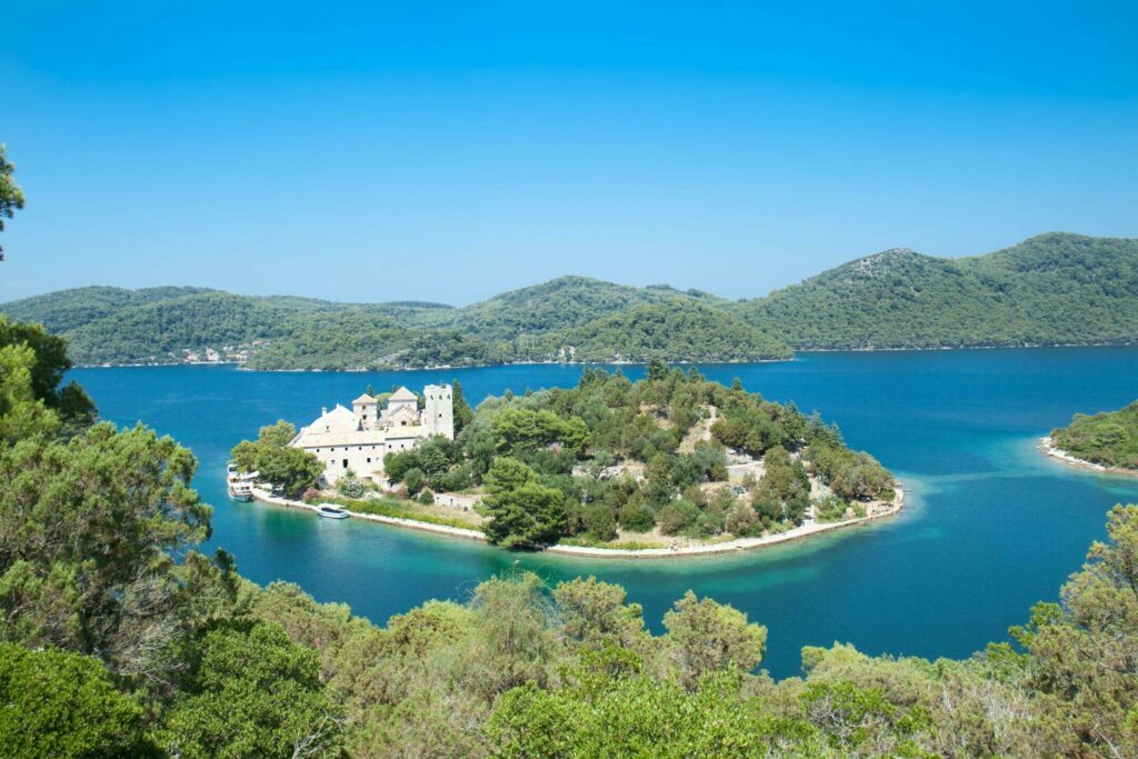 Le Monastère St Marija dans le parc national de Mljet