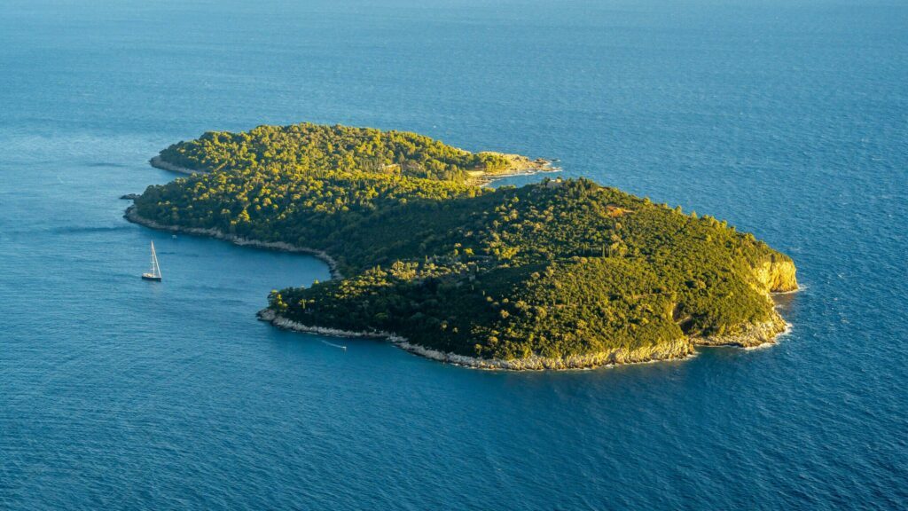 L'île de Lokrum autour de Dubrovnik