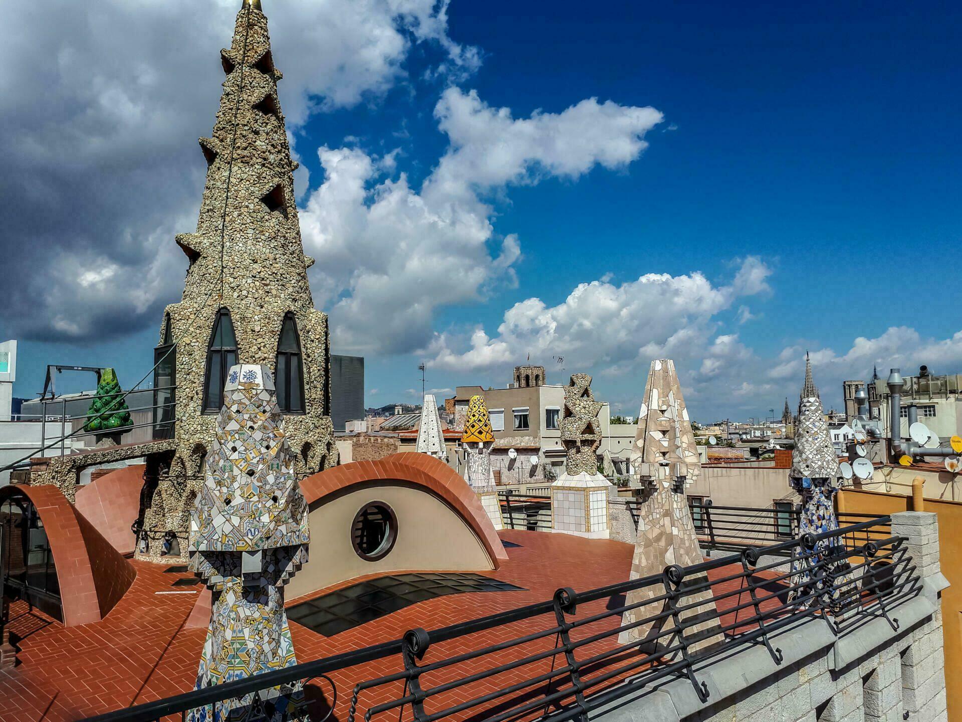 Quartier El Raval depuis le toit du Palau Guell