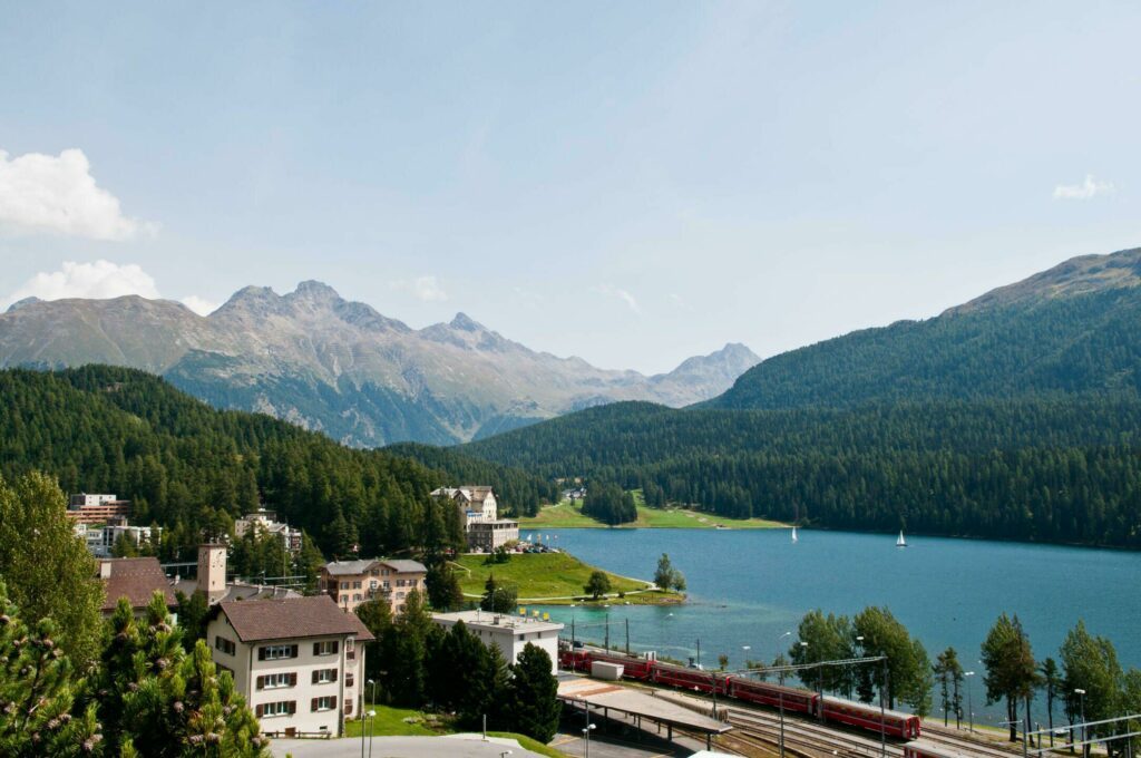 Saint-Moritz dans les villages de Suisse