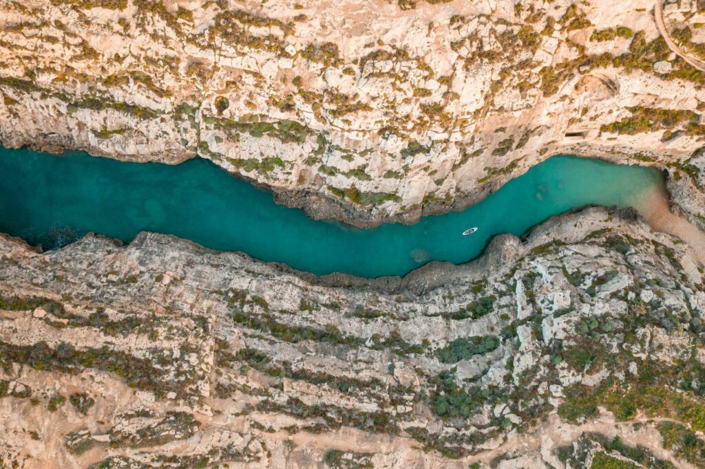 Vue aérienne de Wied il-Ghasri