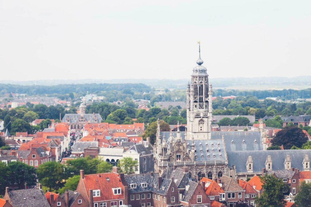 Zelande - Middelburg vue sur la ville depuis la tour