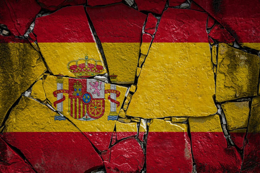 Drapeau Espagne espagnol mur peint