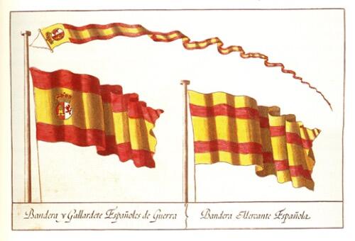 Drapeau Espagne Reproduction des drapeaux choisis par Charles III en 1785