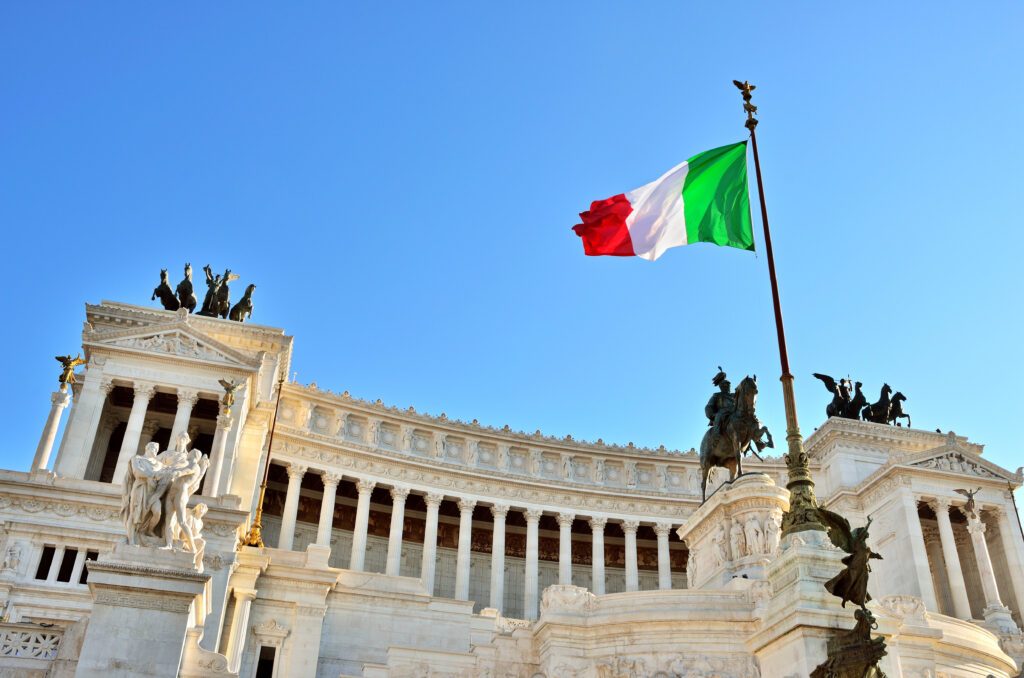 Drapeau Italie italien Rome