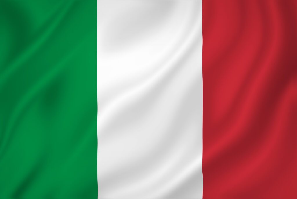 Drapeau Italie italien tissu flottant