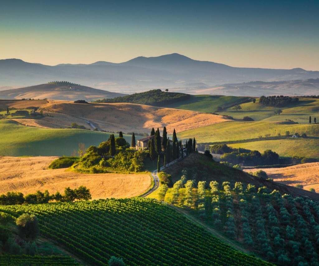La vallée de l'Orcia dans les paysages d'Italie