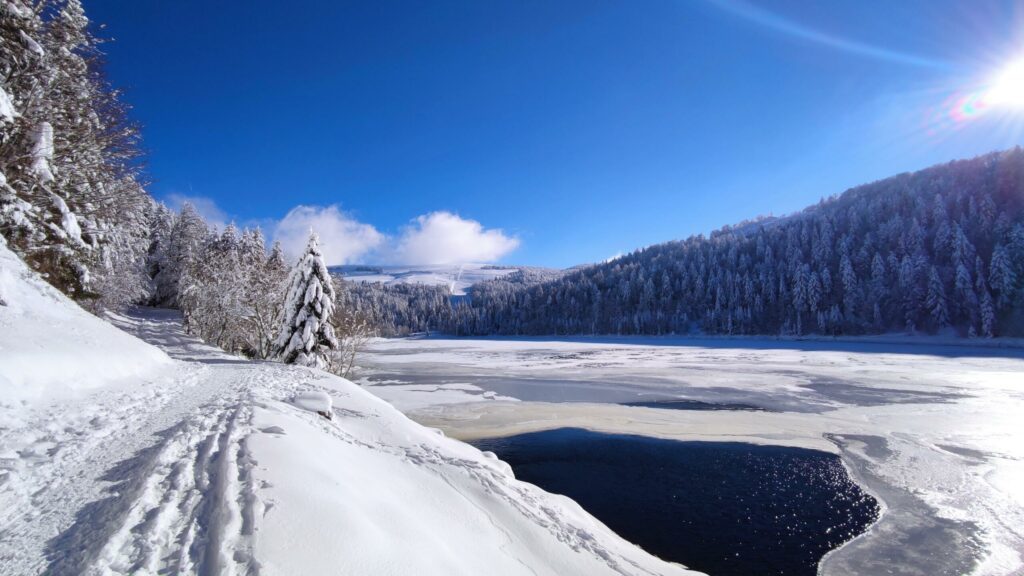 Le lac de la Lande en hiver