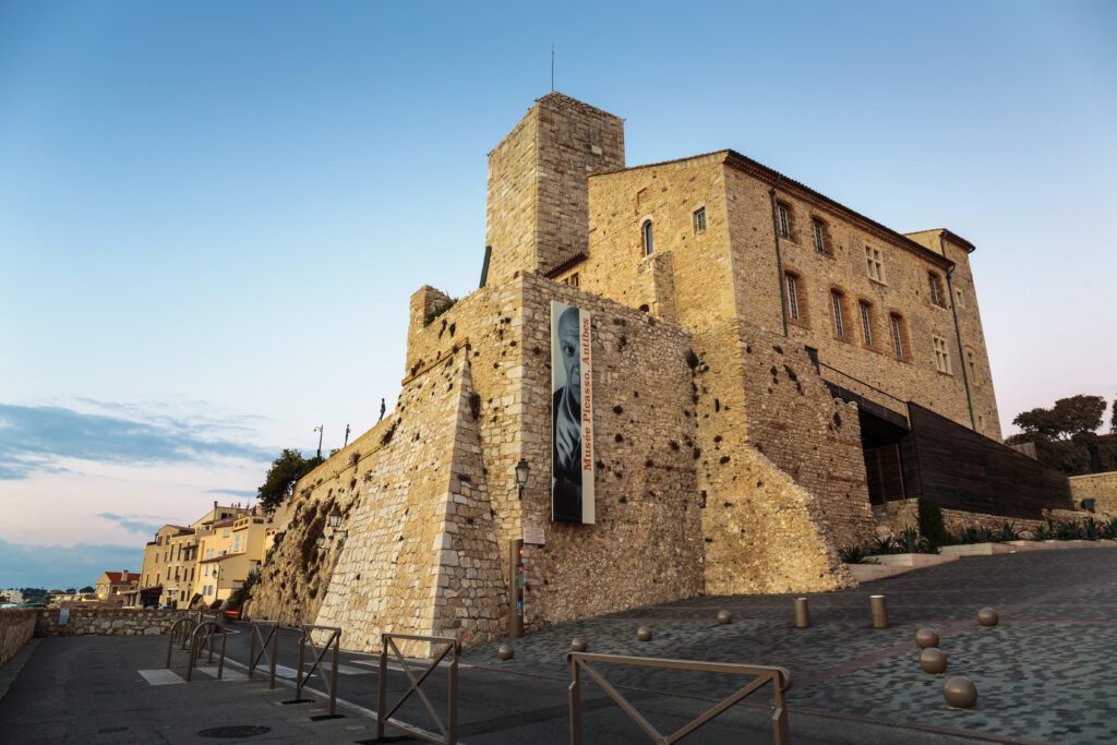 Medieval fortress at dawn Antibes, France