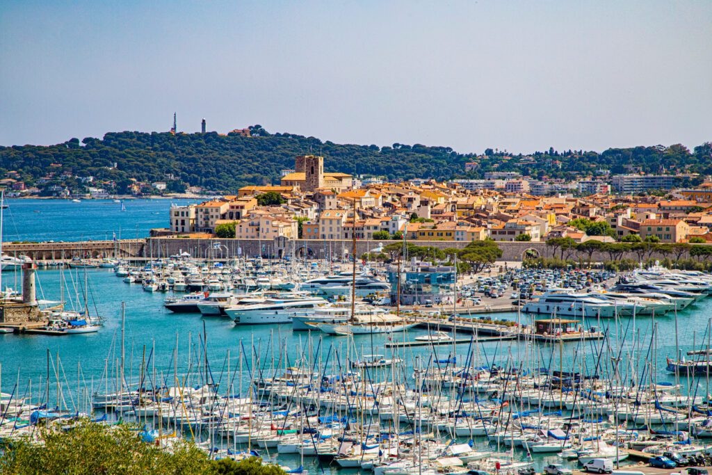 Port Vauban harbor in Antibes, France. French Riviera