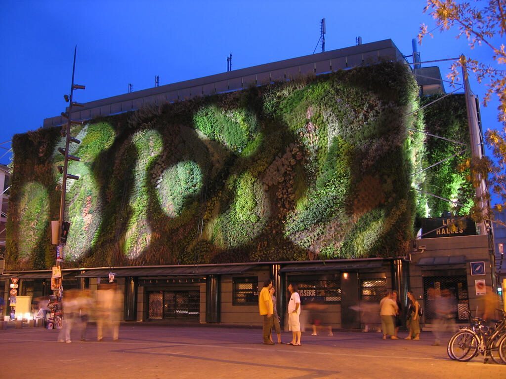 Le mur végétal des Halles d'Avignon