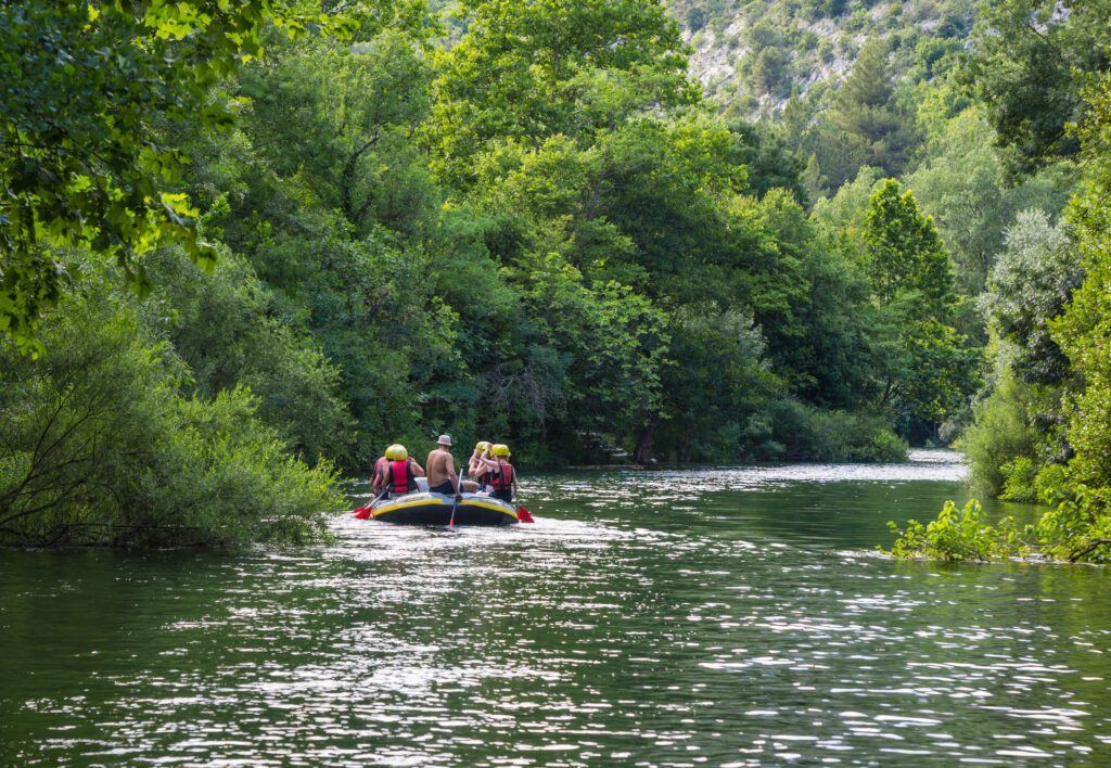 Rafting on the river Cetina