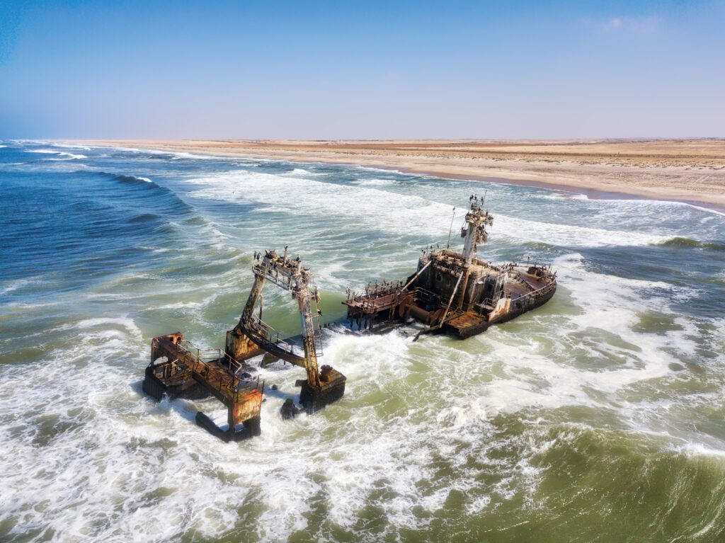 Ship Wreck along the Skeleton Coast in Western Namibia taken in January 2018