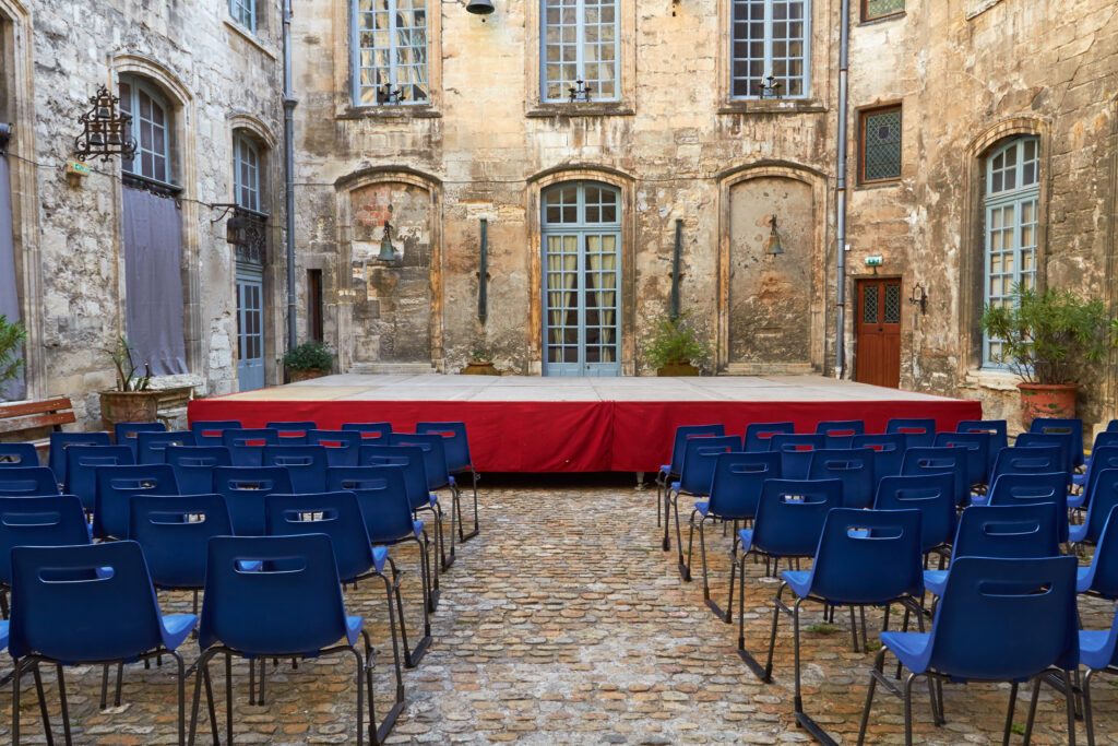 Theatre Hall courtyard of a medieval building Avignon