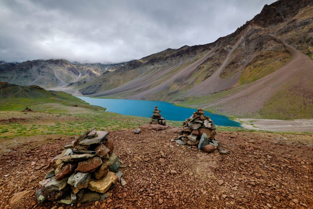 Chandra Taal or Chandra Tal lake, Spiti, Himachal Pradesh, India