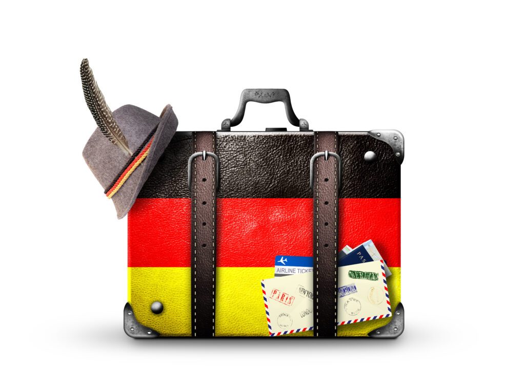 Drapeau Allemagne valise voyage tourisme