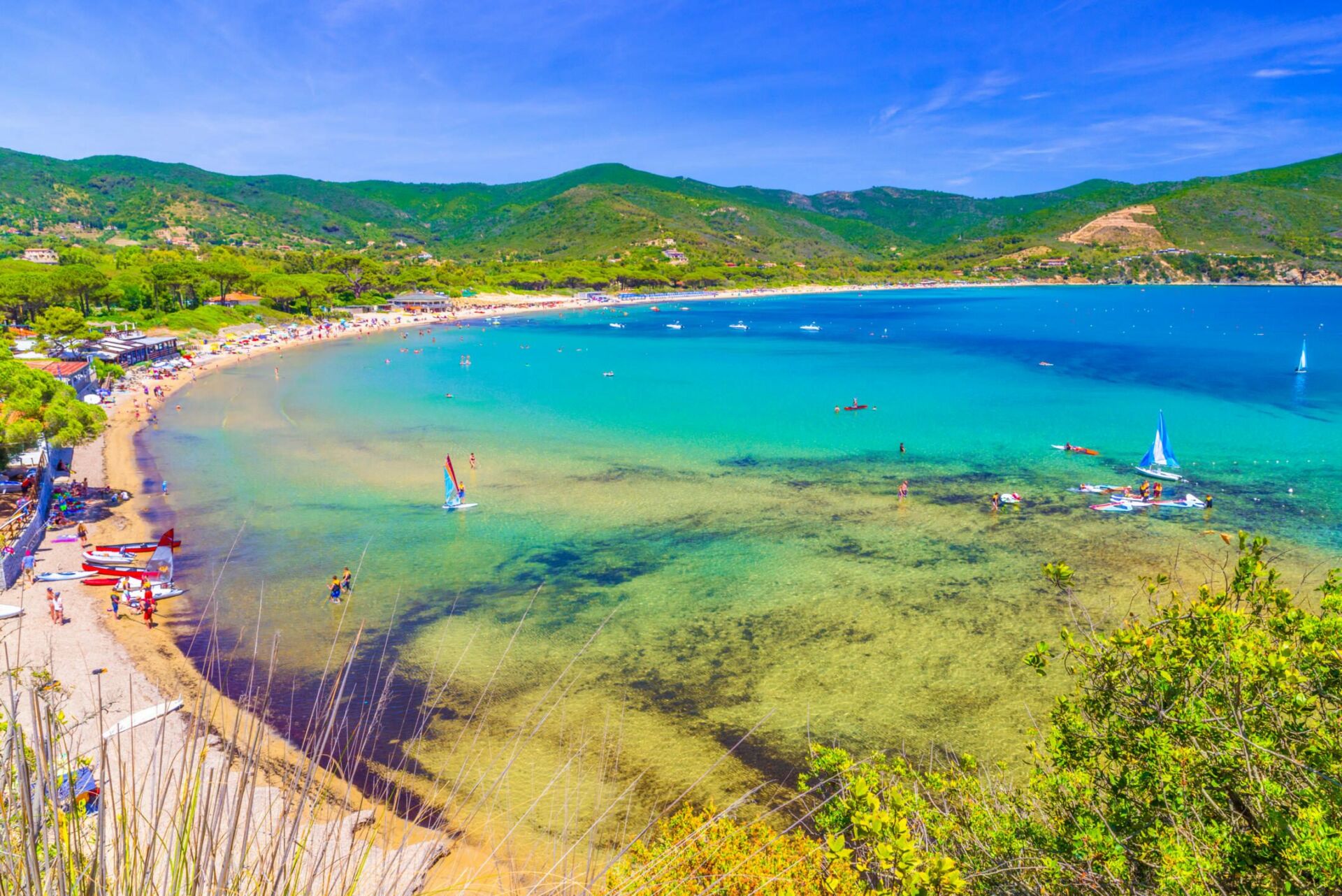 vue panoramique de La plage de Laconella